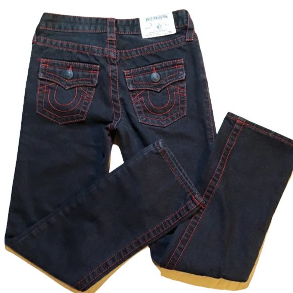 Straight jeans w/red stitching - Picture 5 of 13